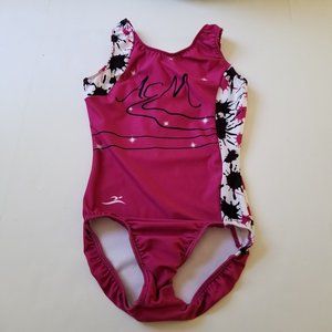 Motionwear Dance Leotard Petite Adult Magenta Pink Black White Gymnastics Tank